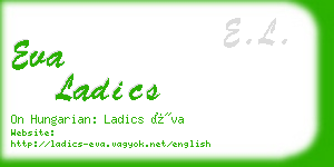 eva ladics business card